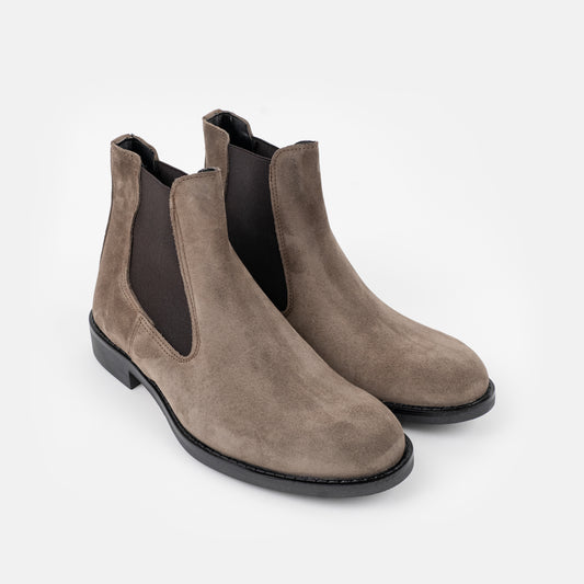 Stivaletto in camoscio - Tortora