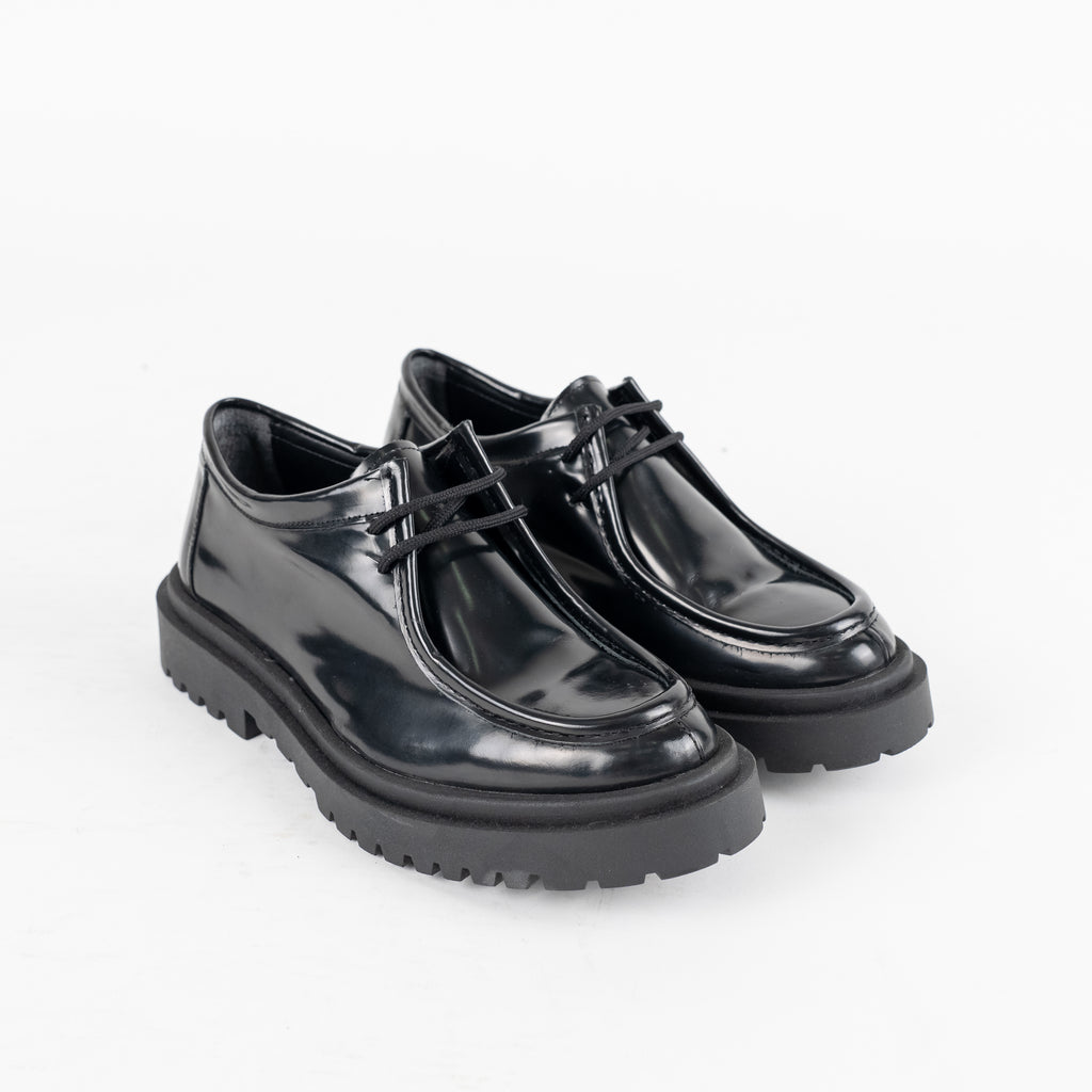 Mocassino college ingegnere stringato - Nero