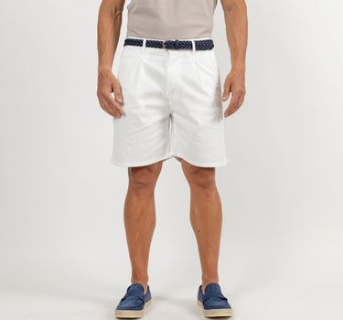 Pantaloncino leggero con pinces - Bianco