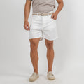 Pantalones cortos ligeros con botones - Blanco