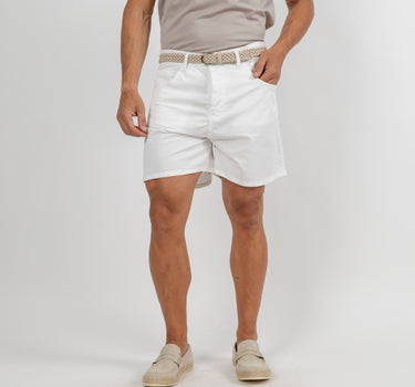 Pantaloncino leggero con bottoncini - Bianco