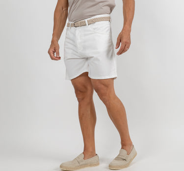 Pantaloncino leggero con bottoncini - Bianco