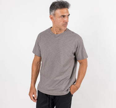 T-shirt effetto melange - Grigio