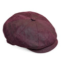 Vintage faux-suede flat cap - Burgundy