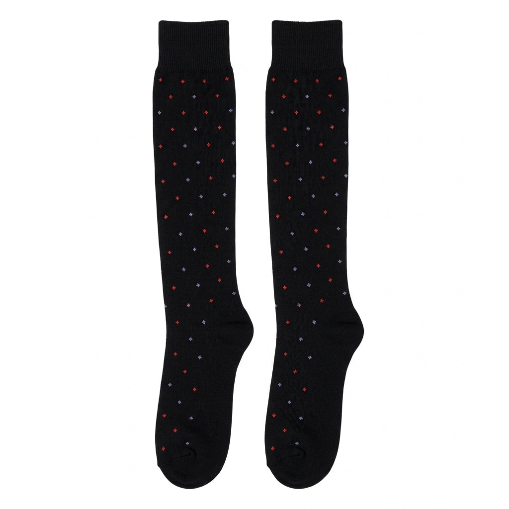 Lange Warmbaumwollsocken - Schwarz