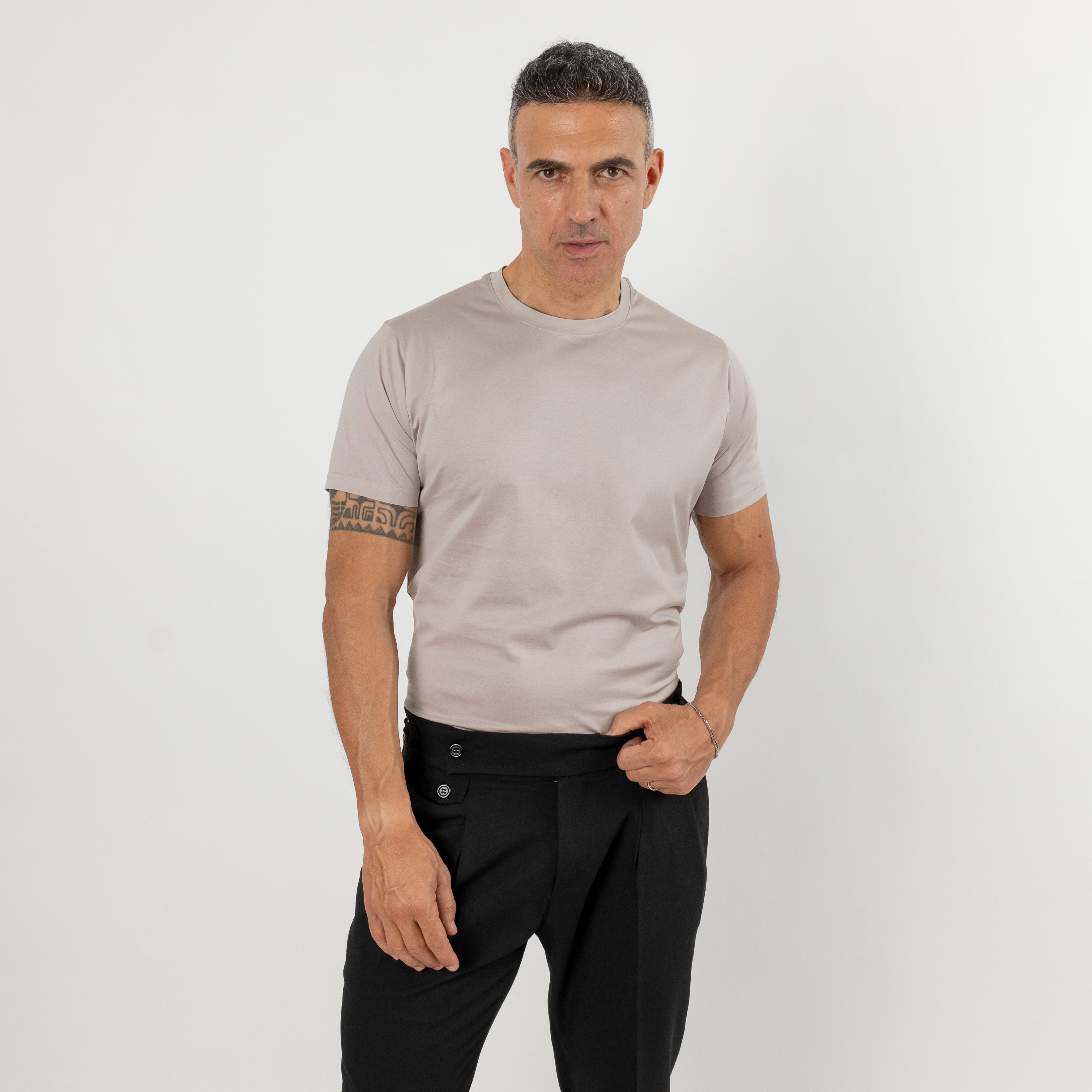 T-shirt in Filo di Scozia - Beige