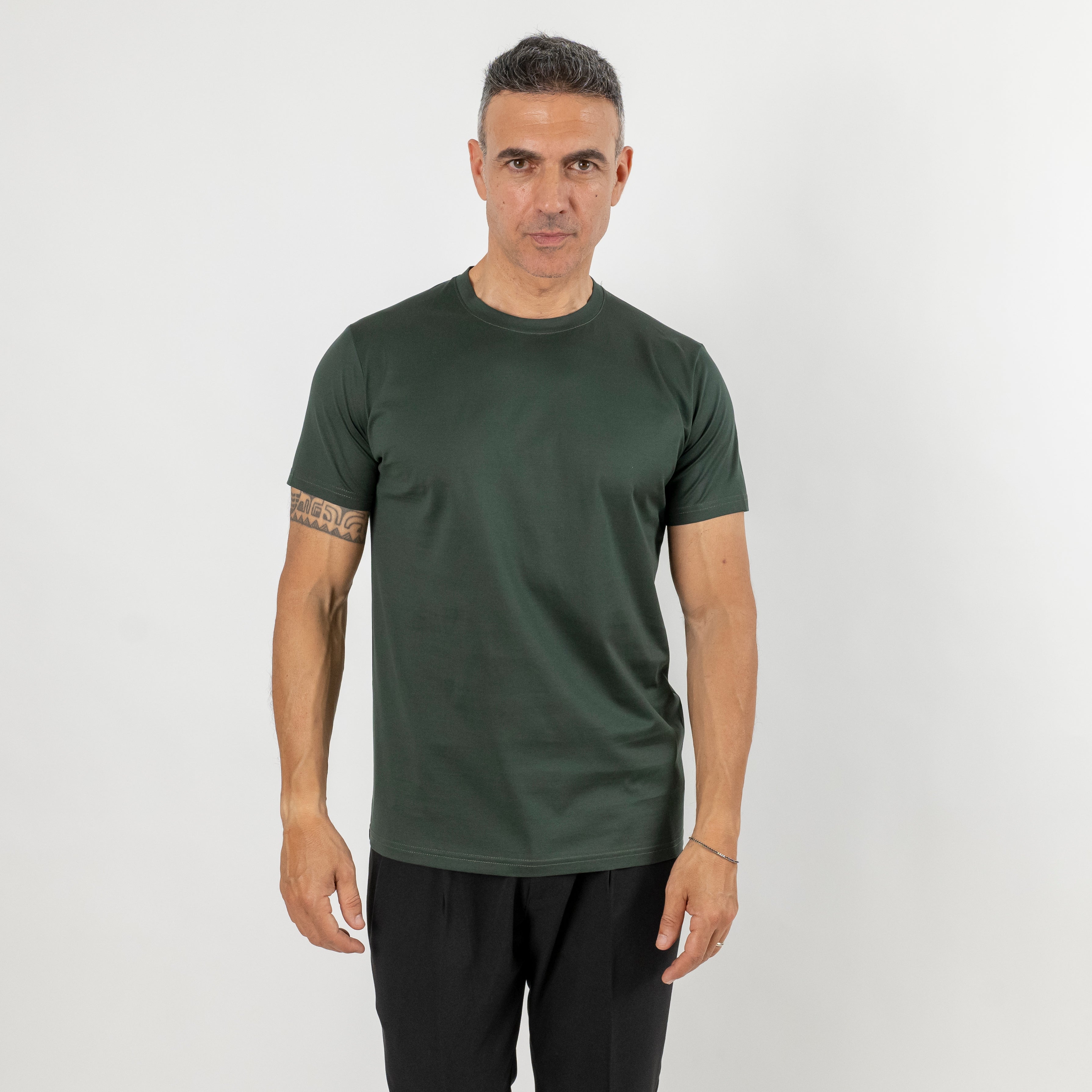 T-shirt in Filo di Scozia - Militare