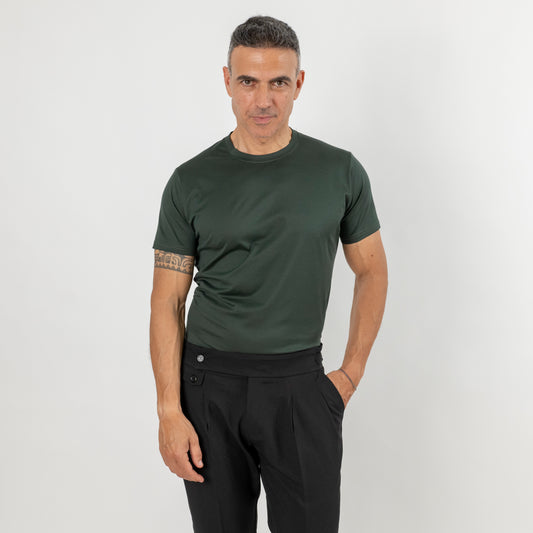 T-shirt in Filo di Scozia - Militare