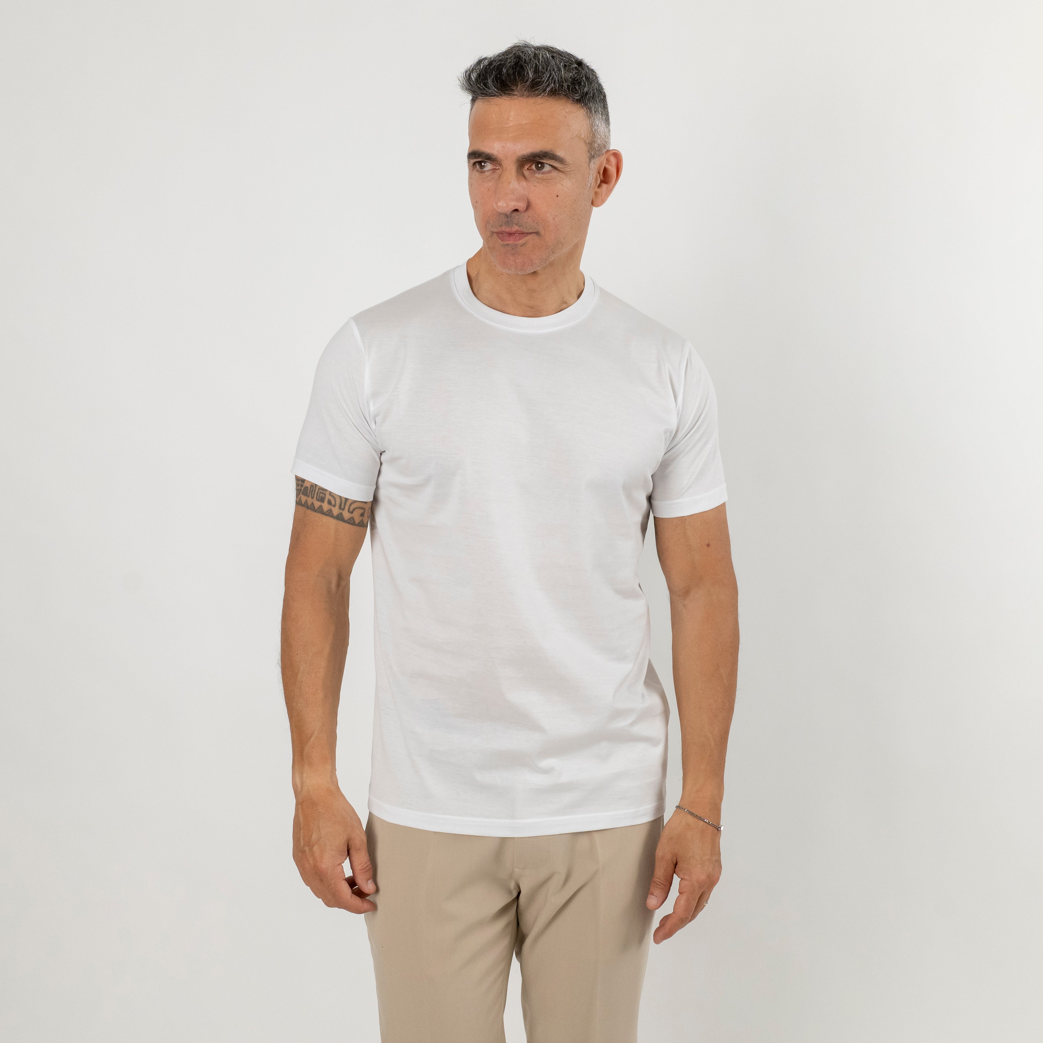 T-shirt in Filo di Scozia - Bianco