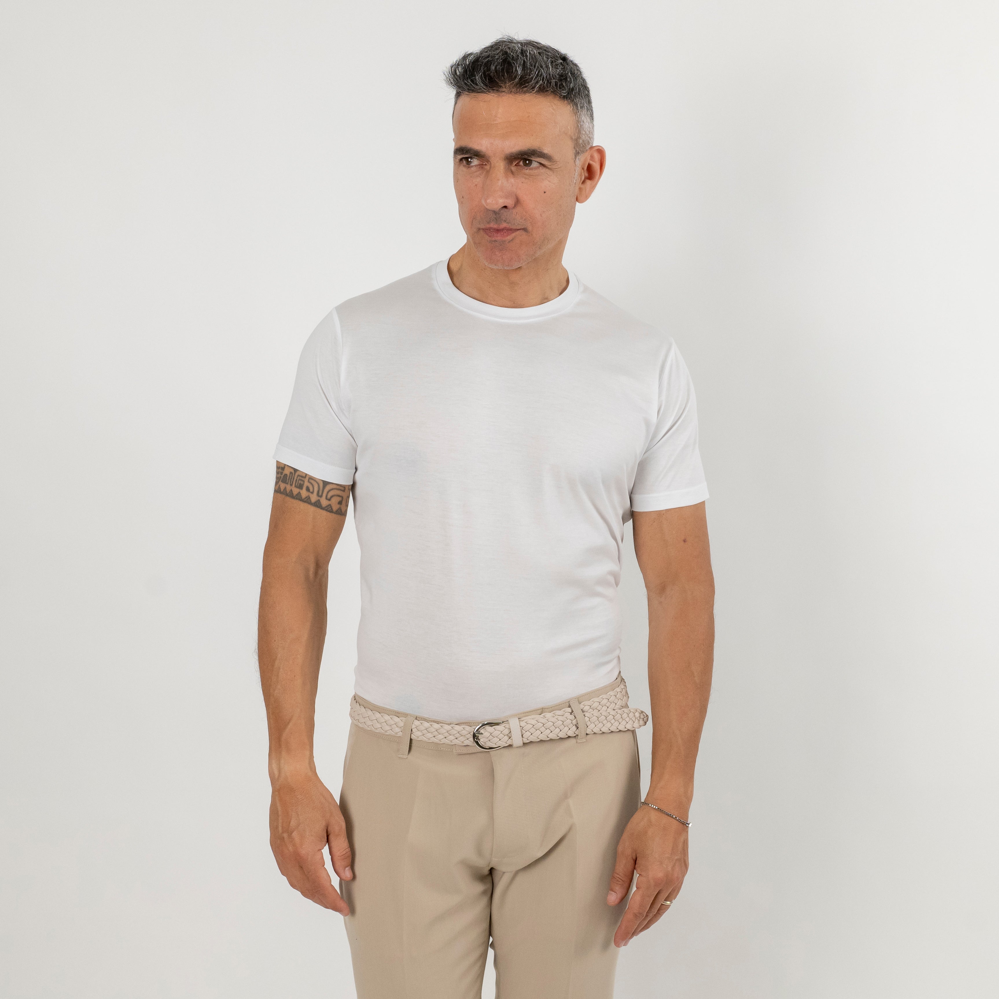 T-shirt in Filo di Scozia - Bianco