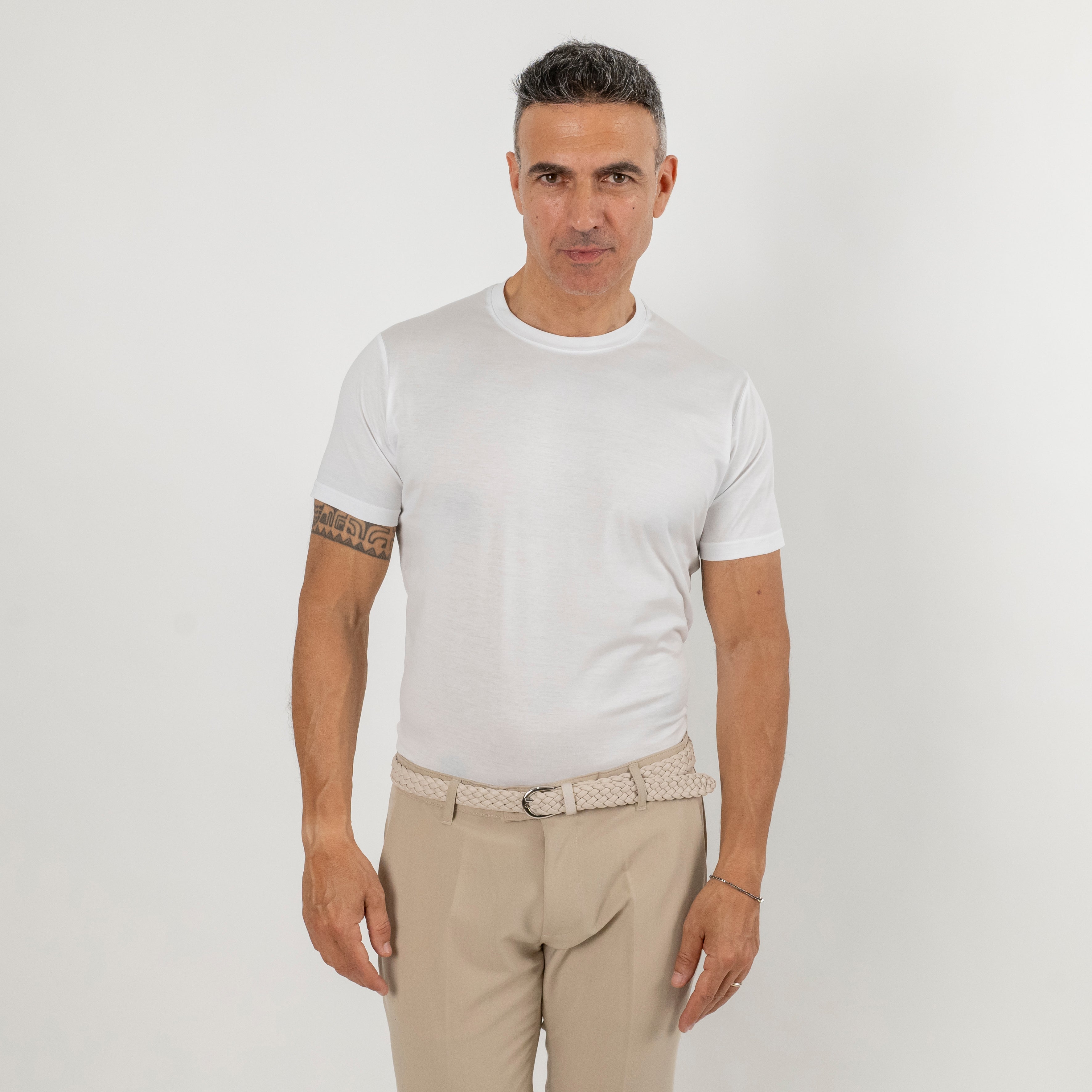 T-shirt in Filo di Scozia - Bianco