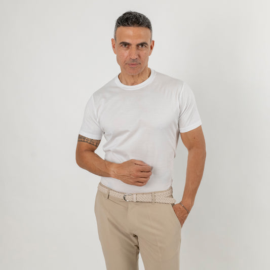 T-shirt in Filo di Scozia - Bianco