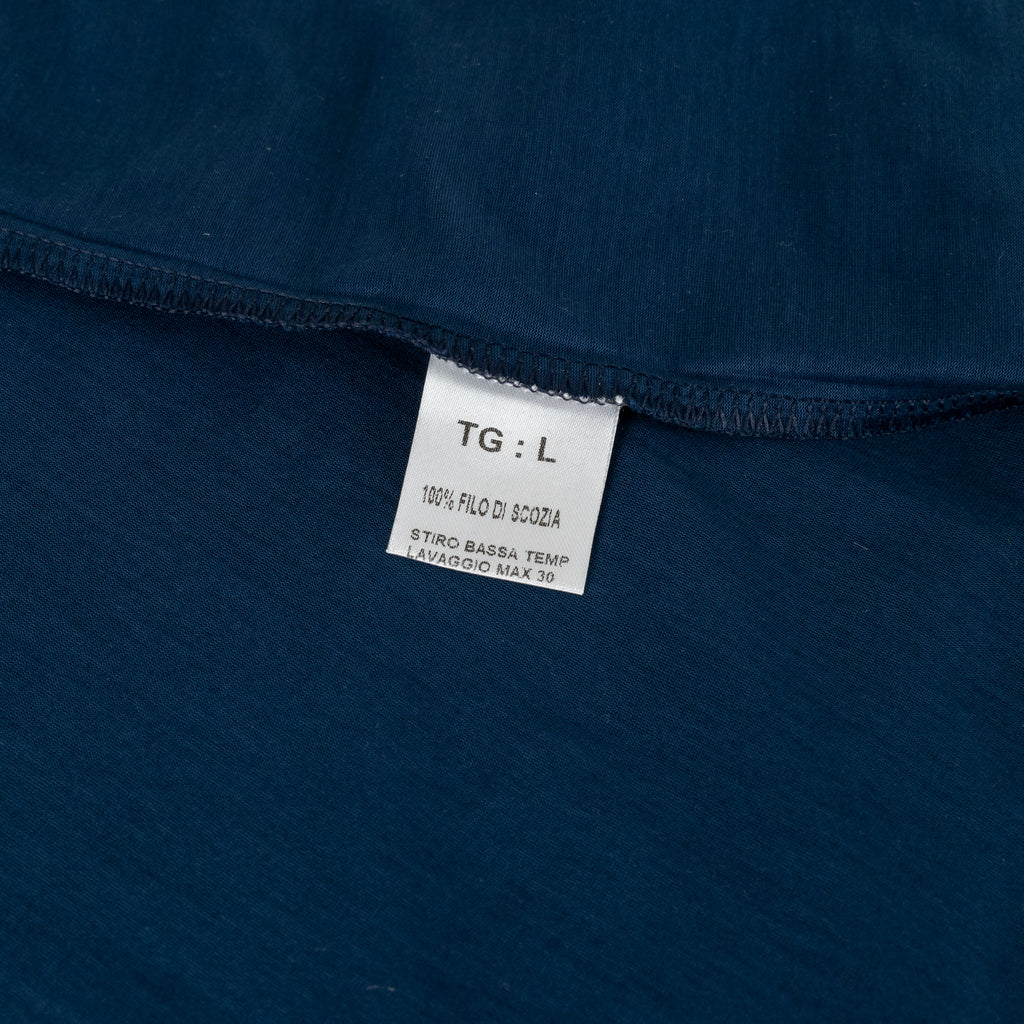 T-shirt in Filo di Scozia - Blu Navy