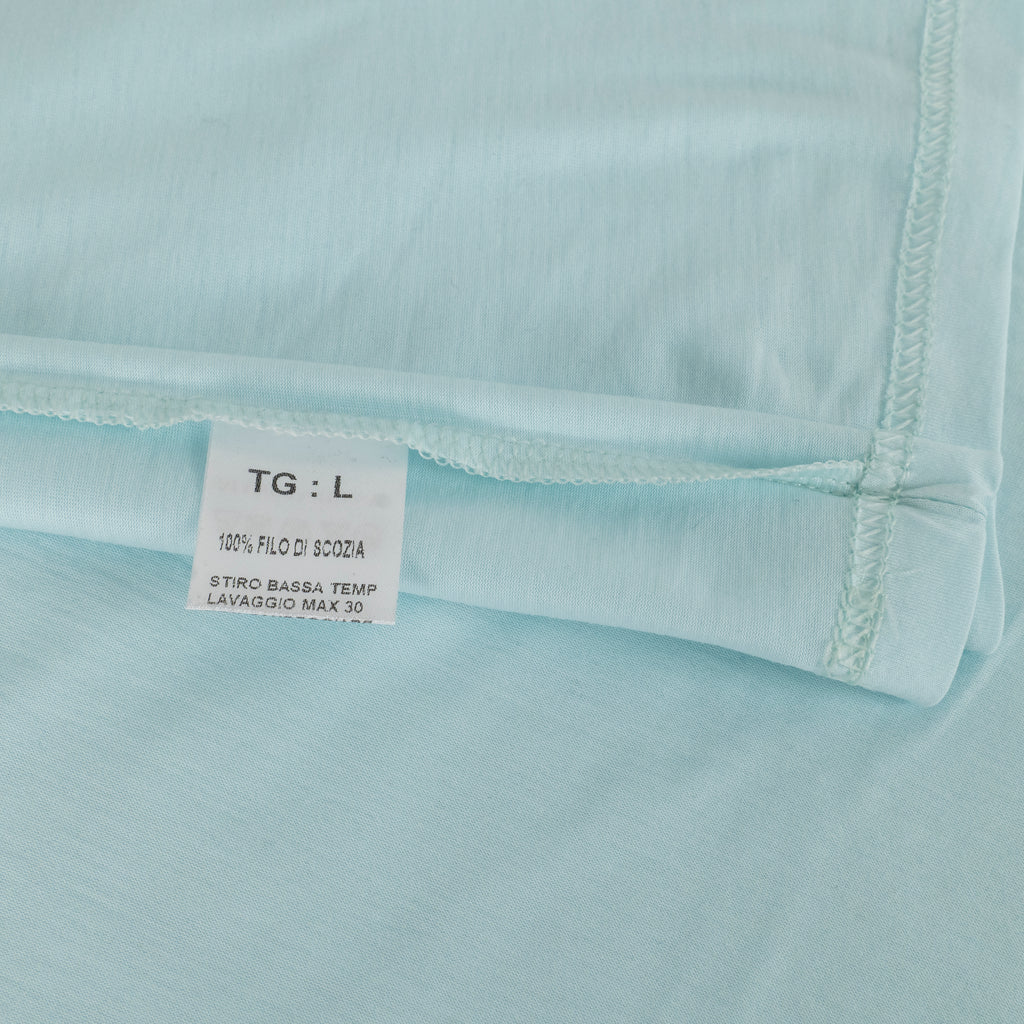 T-shirt in Filo di Scozia - Azzurro