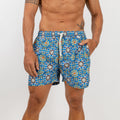 Costume da bagno a fantasia maiolica - Blu