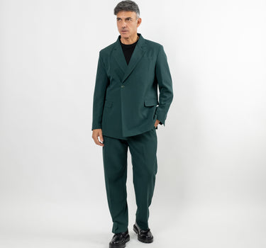 Abito oversize con bottone singolo - Verde Bosco