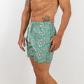 Costume da bagno a fantasia maiolica - Verde