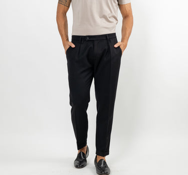 Pantalone classico con pinces - Nero