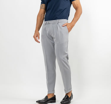 Pantalone classico con pinces - Grigio