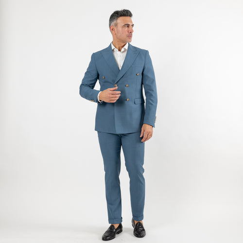 Abito doppio petto bottoni oro - Blu Jeans