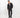 🔵Coordinato con giacca scollo a V e pantalone taglio dritto - Nero