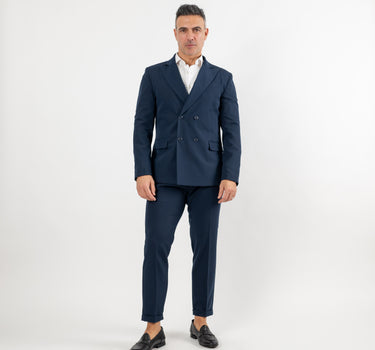 Double-breasted slim fit suit - Midnight Blue