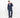 🔵Coordinato con giacca scollo a V e pantalone taglio dritto - Blu Notte