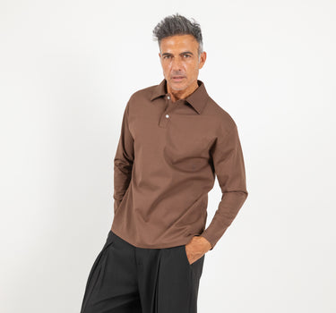Polo oversize punto milano - Moro