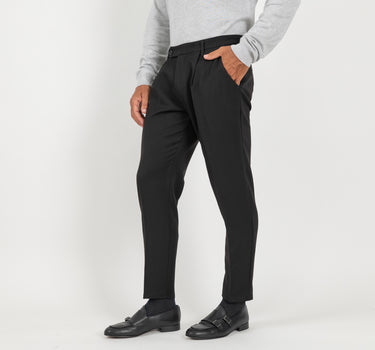 Pantalone classico con pinces - Nero