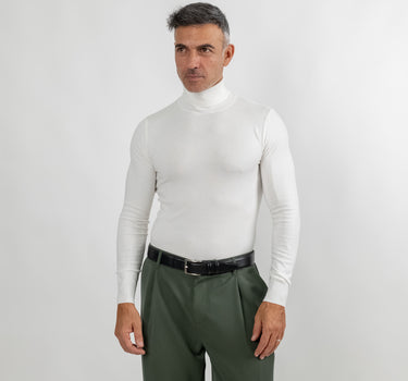 Jersey de cuello alto - Blanco