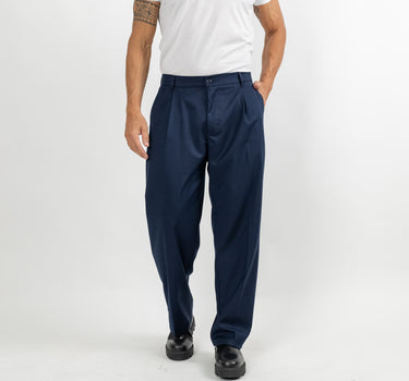 Pantalone con molla sul retro - Blu