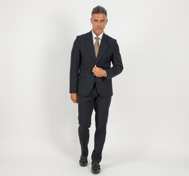 Abito monopetto con rever classico - Nero