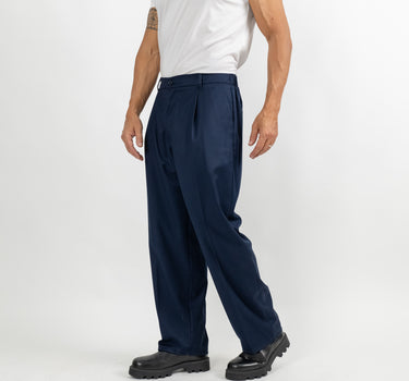 Pantalone con molla sul retro - Blu