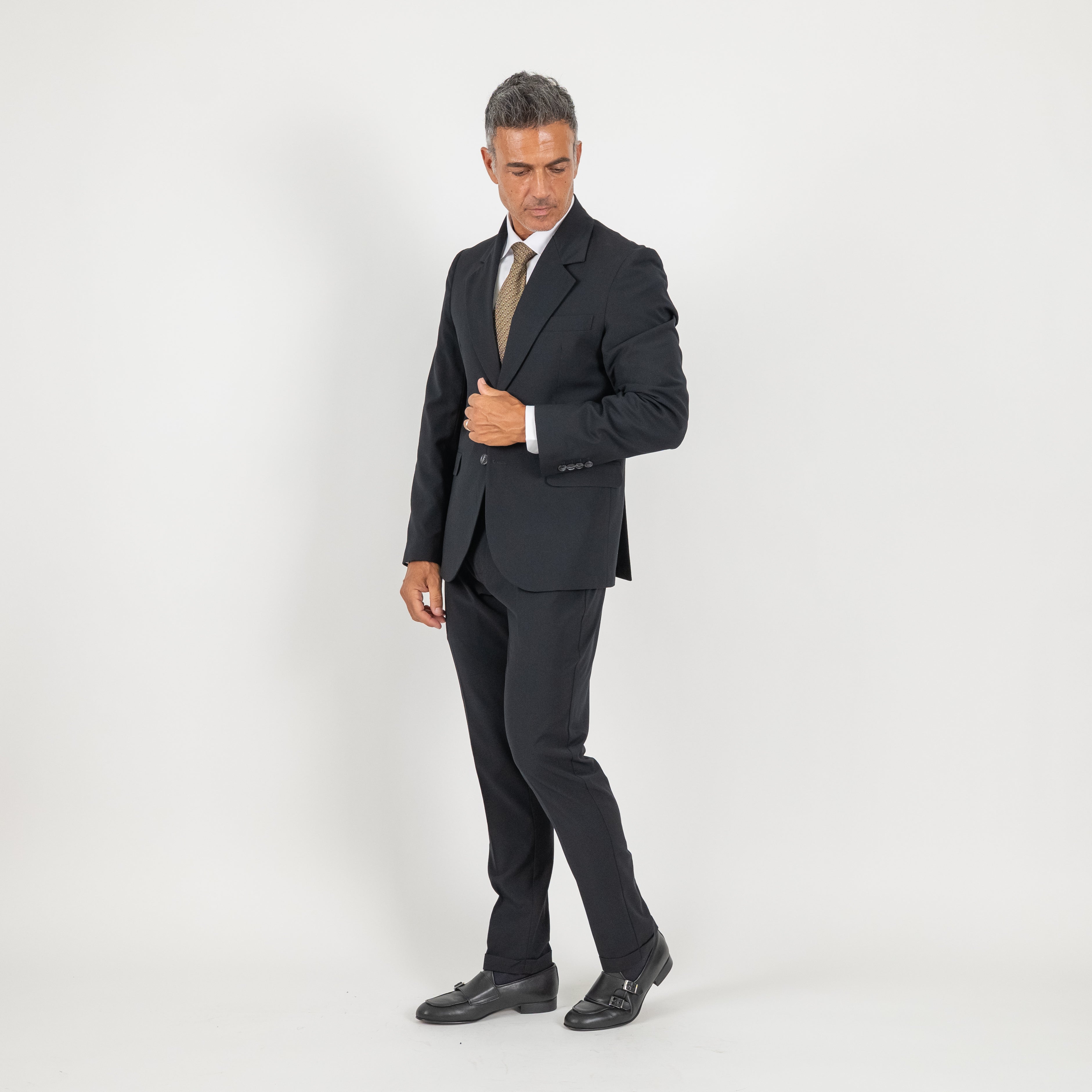 Single-breasted suit with notch lapel - Black
