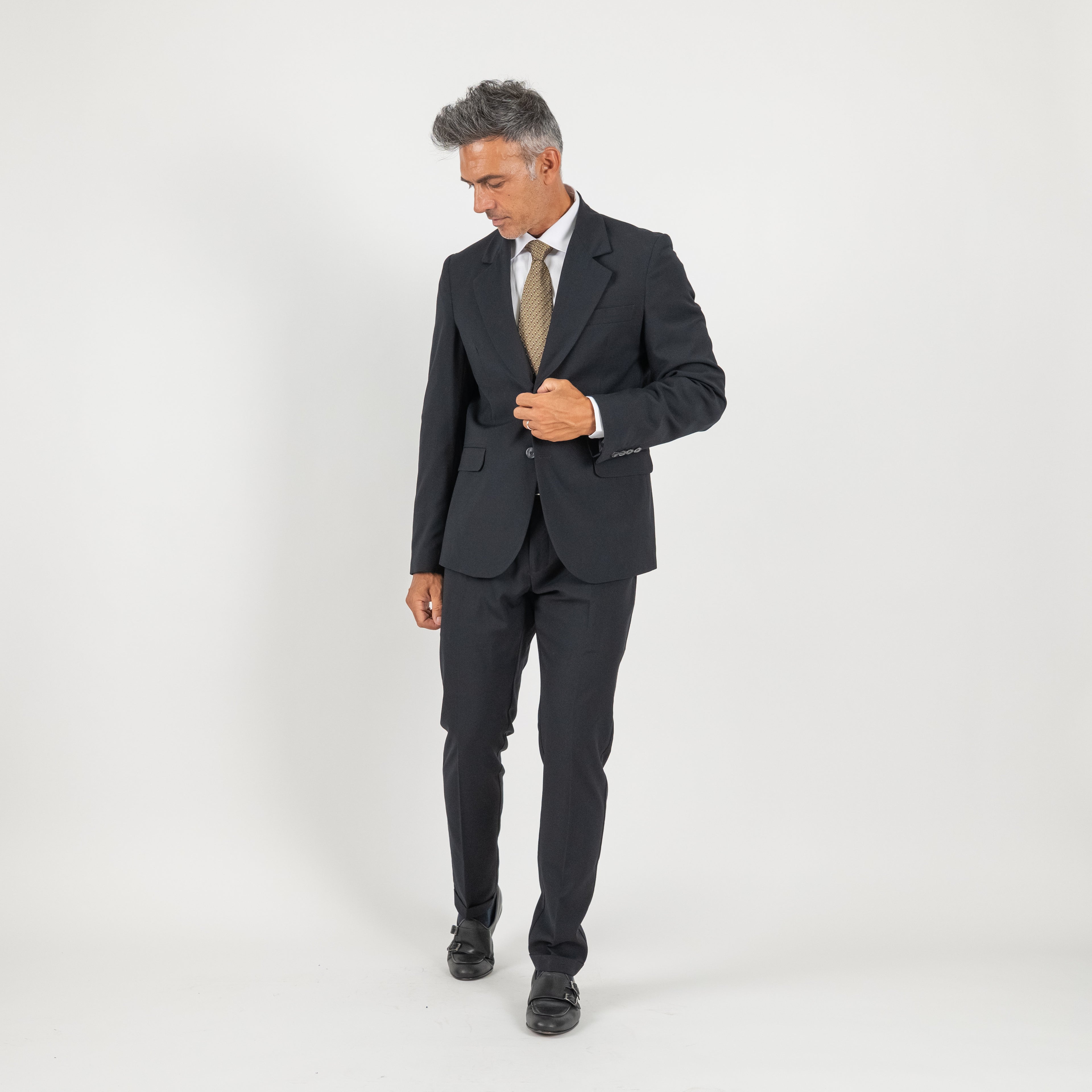 Single-breasted suit with notch lapel - Black
