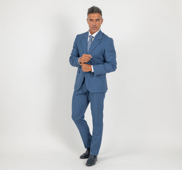 Abito monopetto con rever classico - Blu Jeans
