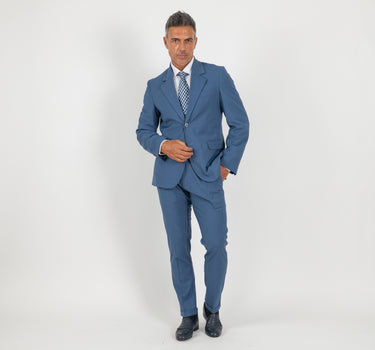 Abito monopetto con rever classico - Blu Jeans