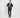 Abito monopetto con rever classico - Blu Notte