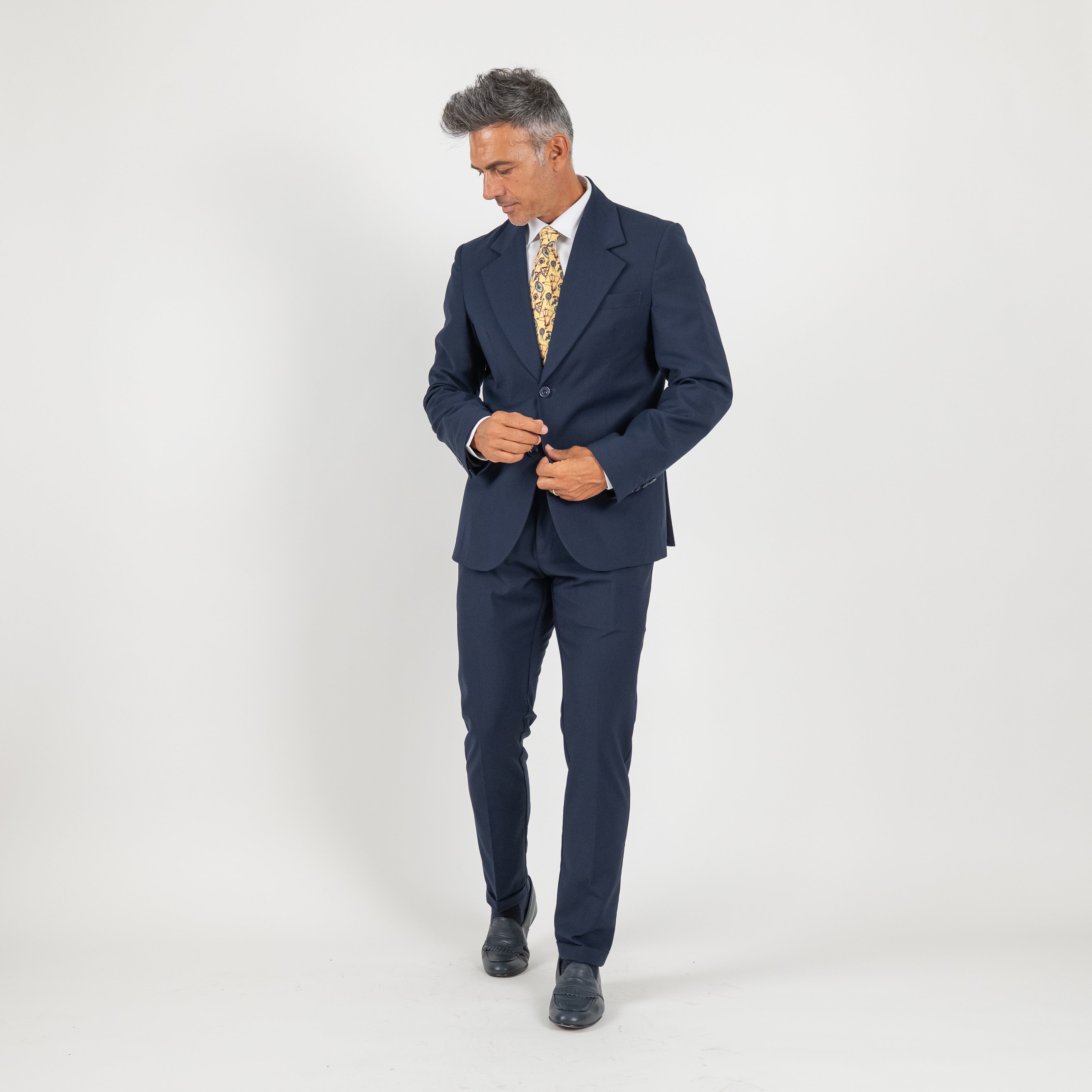 Single-breasted suit with notch lapels - Midnight Blue