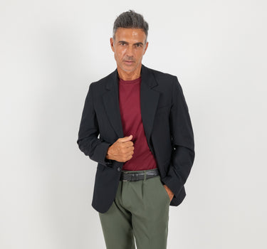 Giacca monopetto con rever classico - Nero
