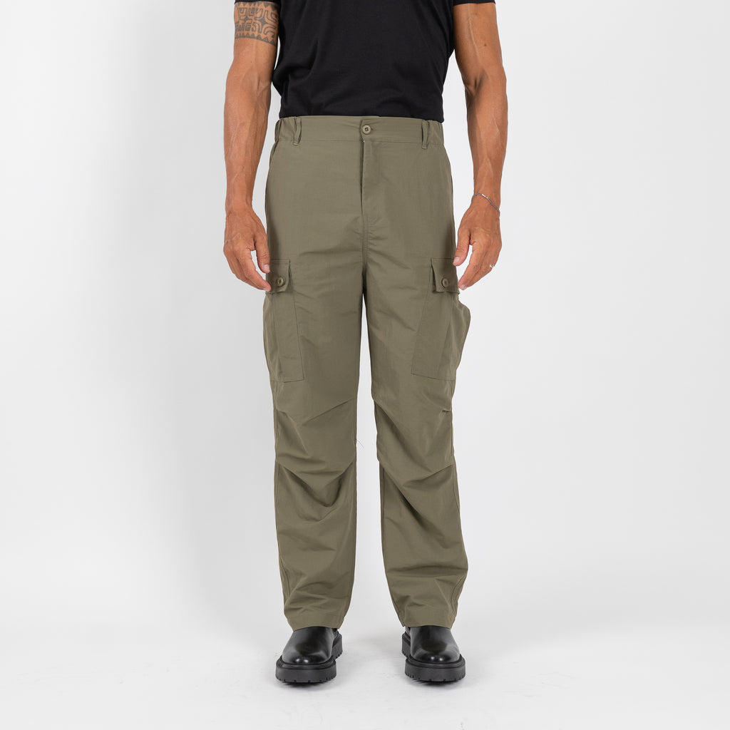 Pantalone cargo drappeggiato - Verde Militare