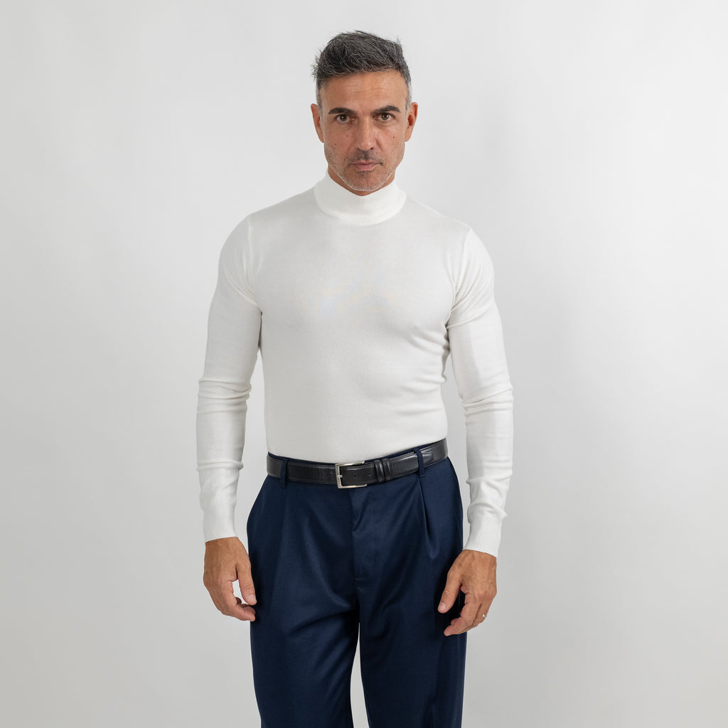 Half Neck Turtleneck - White