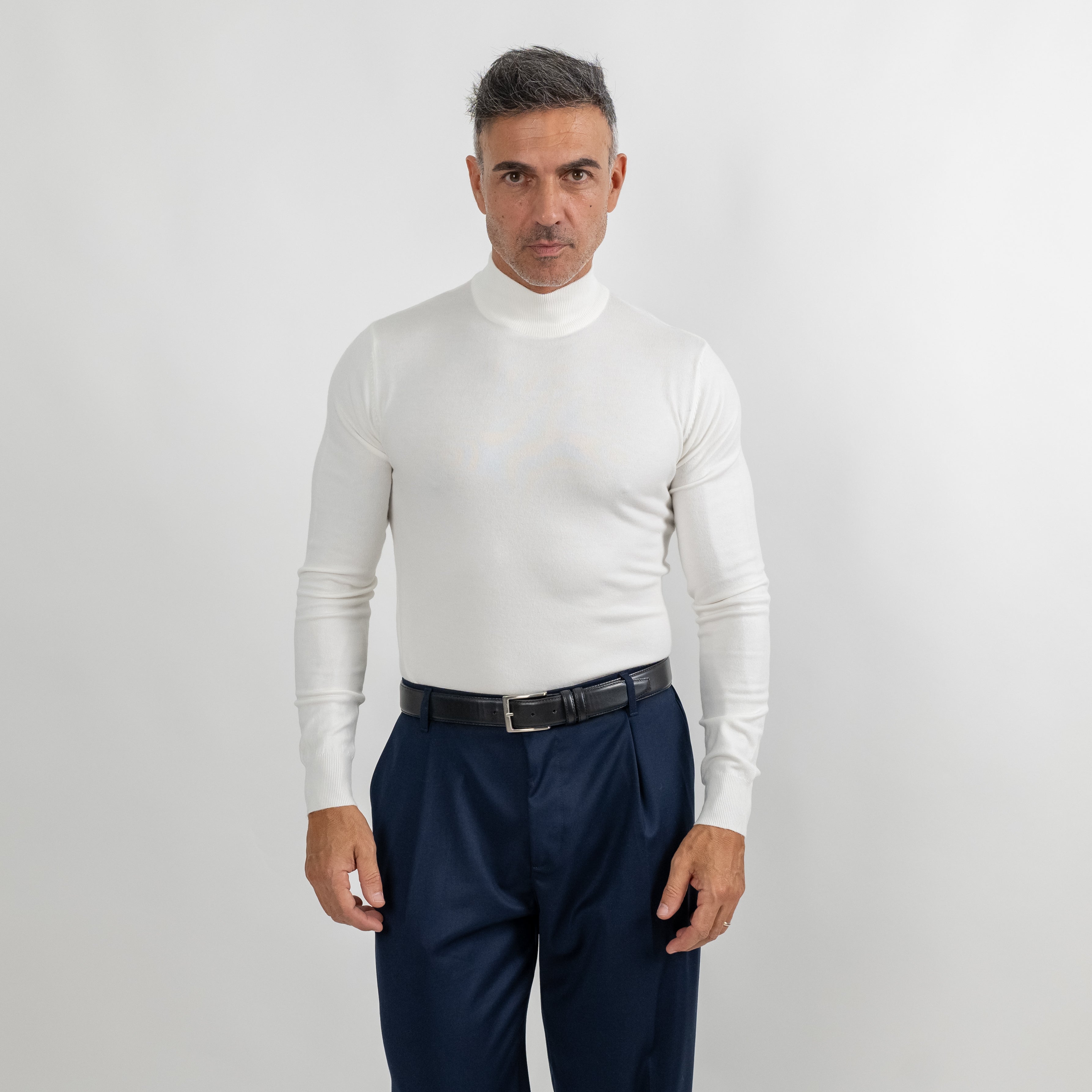 Half Neck Turtleneck - White
