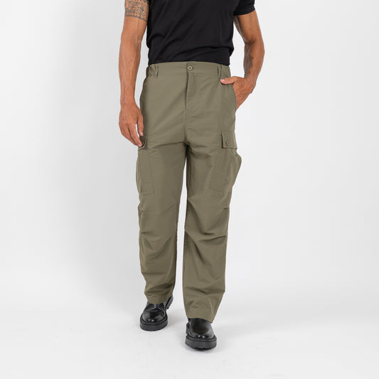 Pantalone cargo drappeggiato - Verde Militare