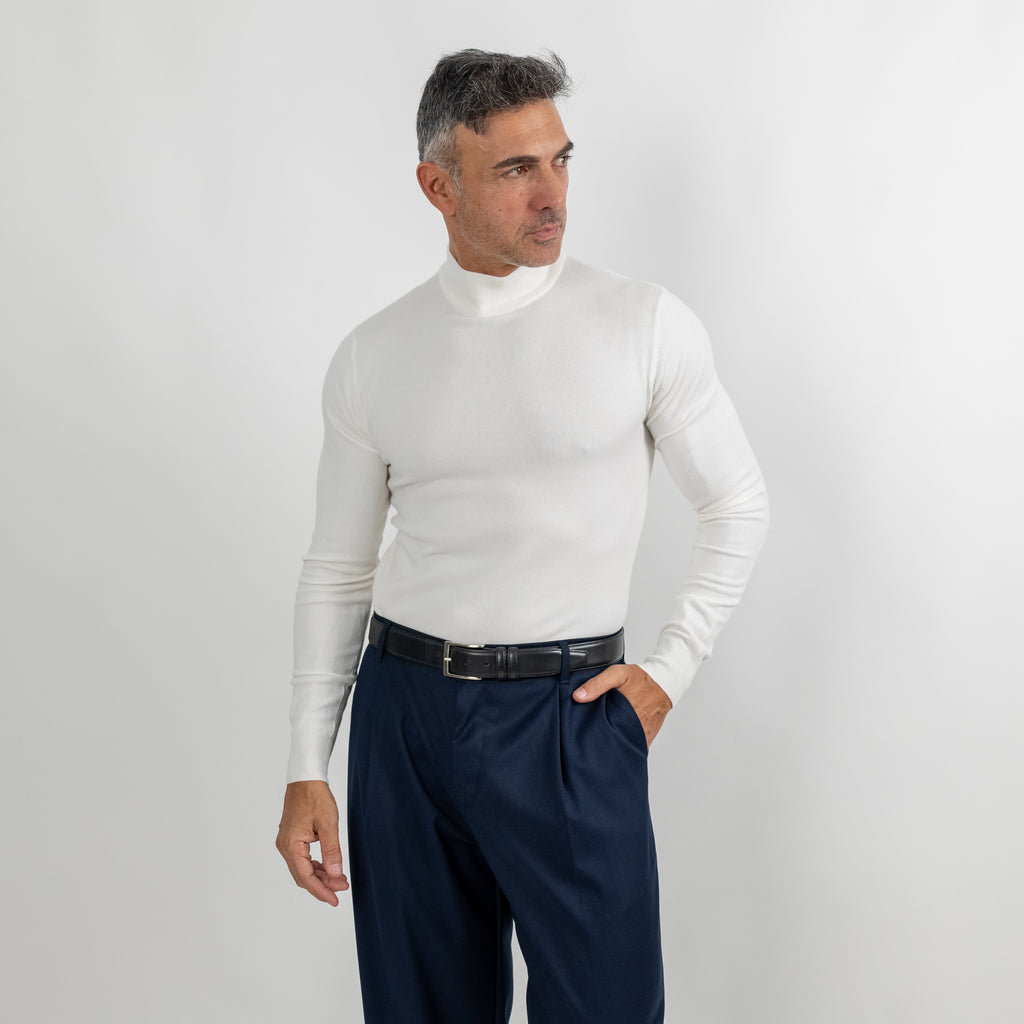 Half Neck Turtleneck - White