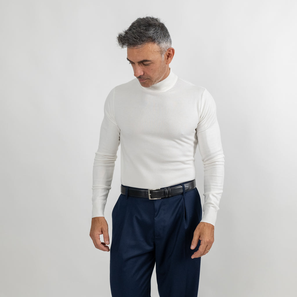 Half Neck Turtleneck - White