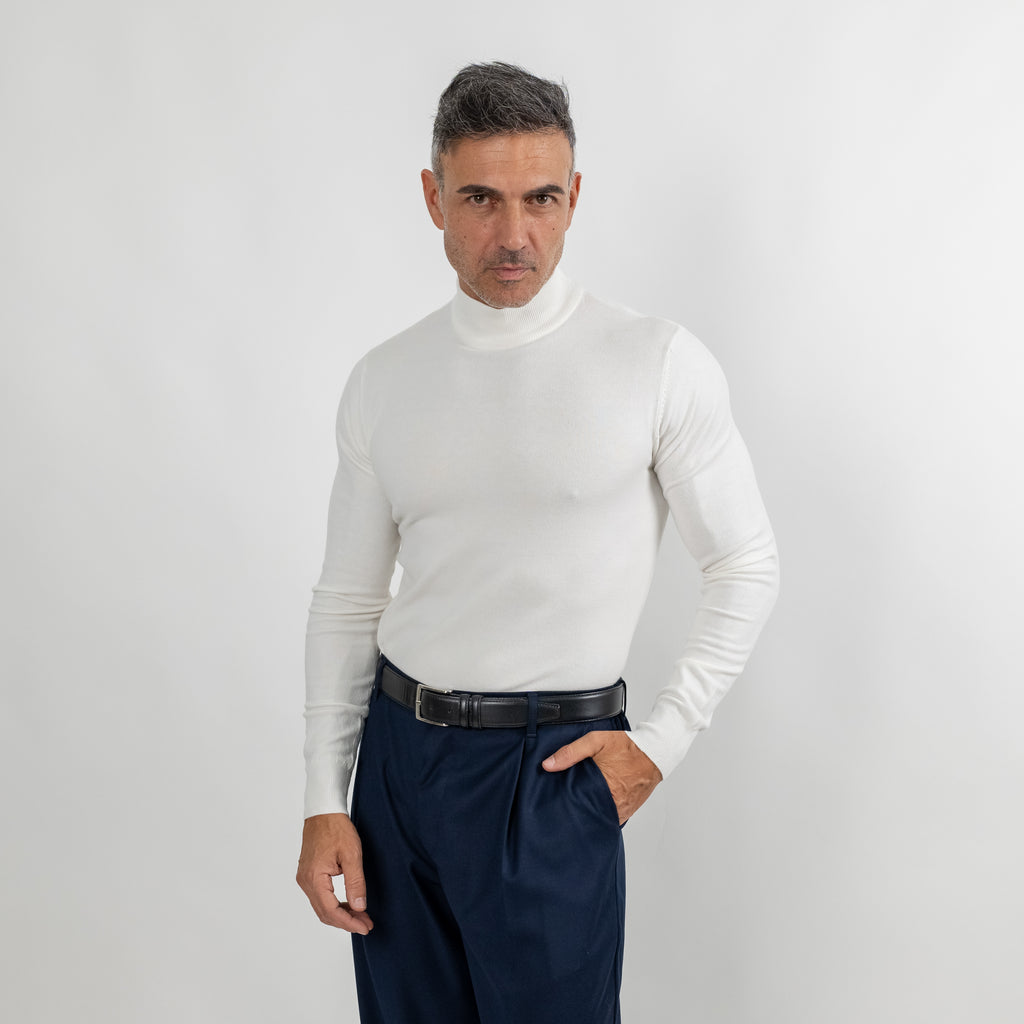 Half Neck Turtleneck - White