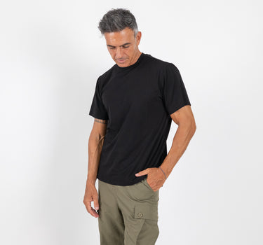 T-shirt termosaldata in cotone - Nero