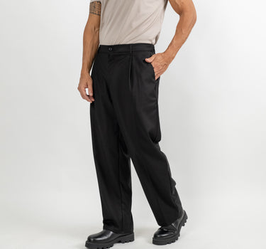 Pantalone con molla sul retro - Nero