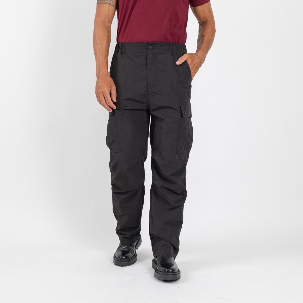 Pantalone cargo drappeggiato - Nero